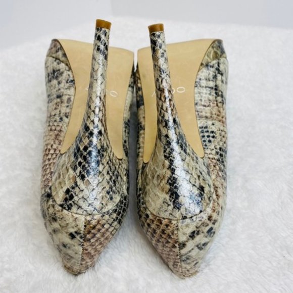 Multicolored Snakeskin Print Heels Platforms main image 1